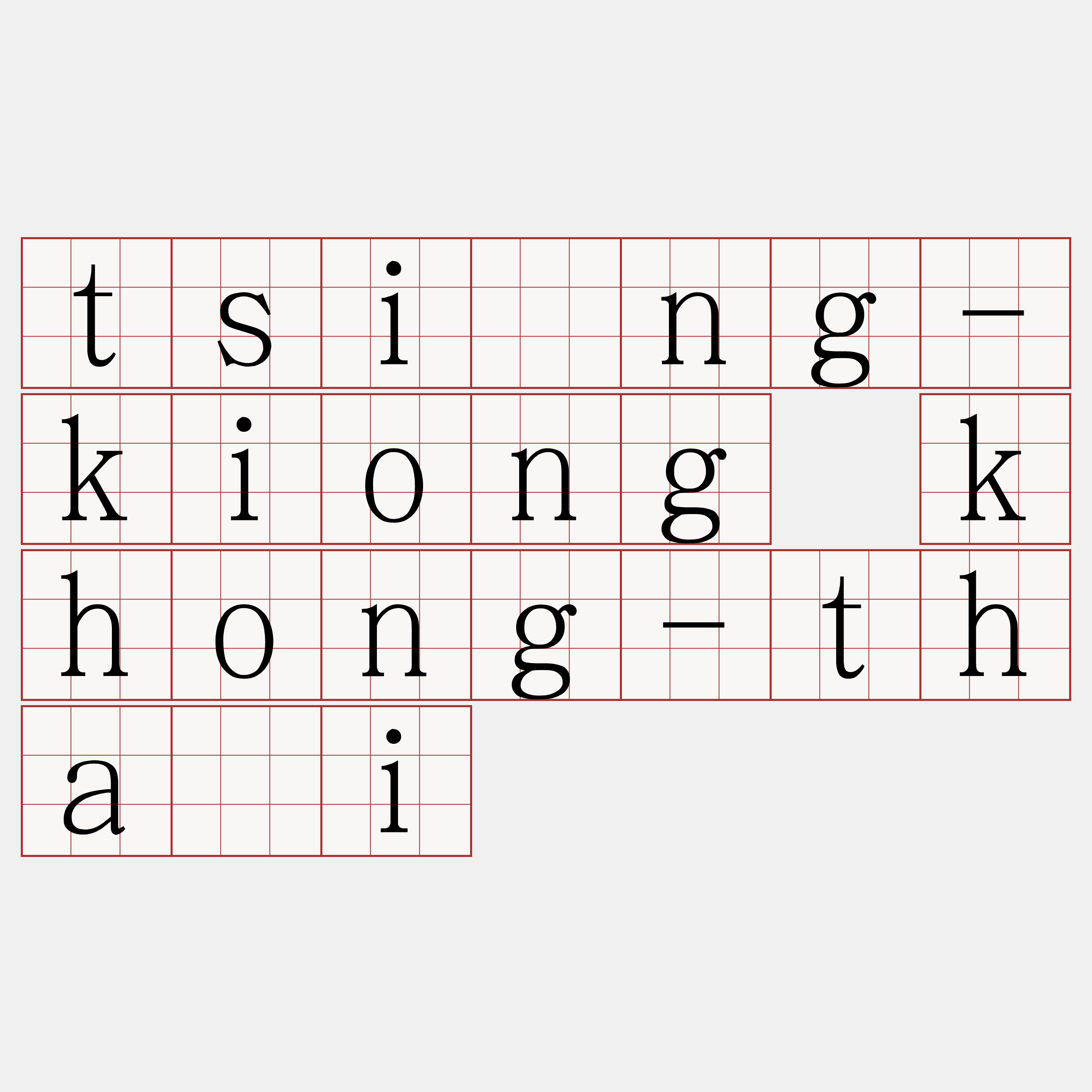 tsìng-kiong khong-thài